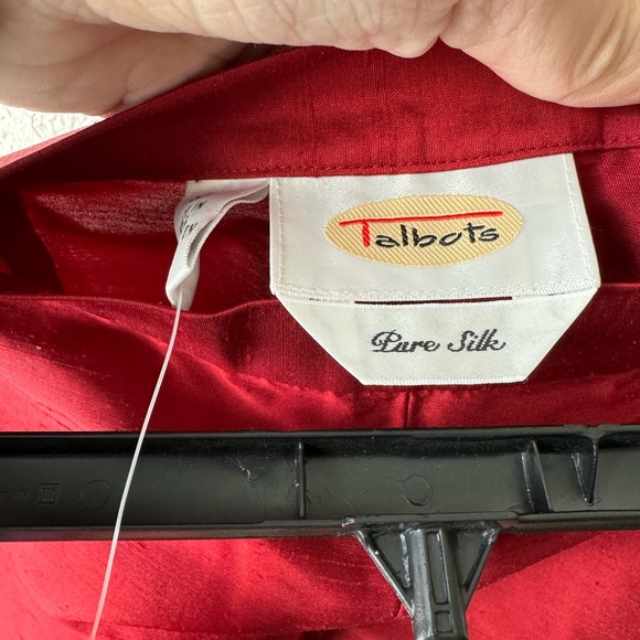Talbots Pure Silk Red Pants Size 16 NWT - Picture 4 of 11